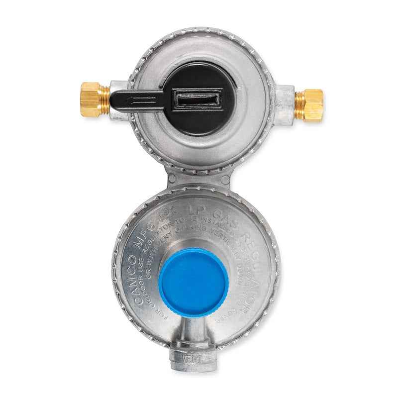 Camco 59005 RV Auto Changeover Propane Regulator – Two-Stage Vertical Mount
