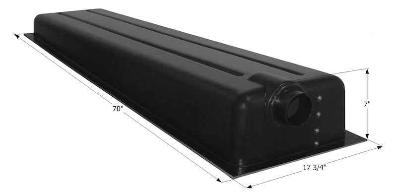 21 Gallon Waste Holding Tank – 70" L x 17-3/4" W x 7" H – 12422