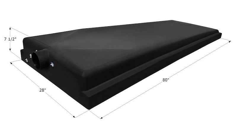 ICON 14056 Waste Holding Tank 50 Gallon 80 x 28 x 7.5 Inch RV Black & Gray