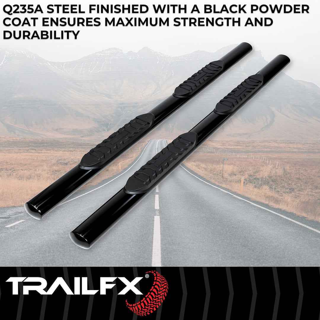 TrailFX A1525B 4 in Nerf Bars for Ford F-150 2009–2014