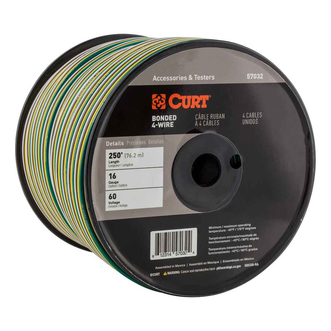CURT 57032 250-Foot 16-Gauge Four-Wire Primary Wire