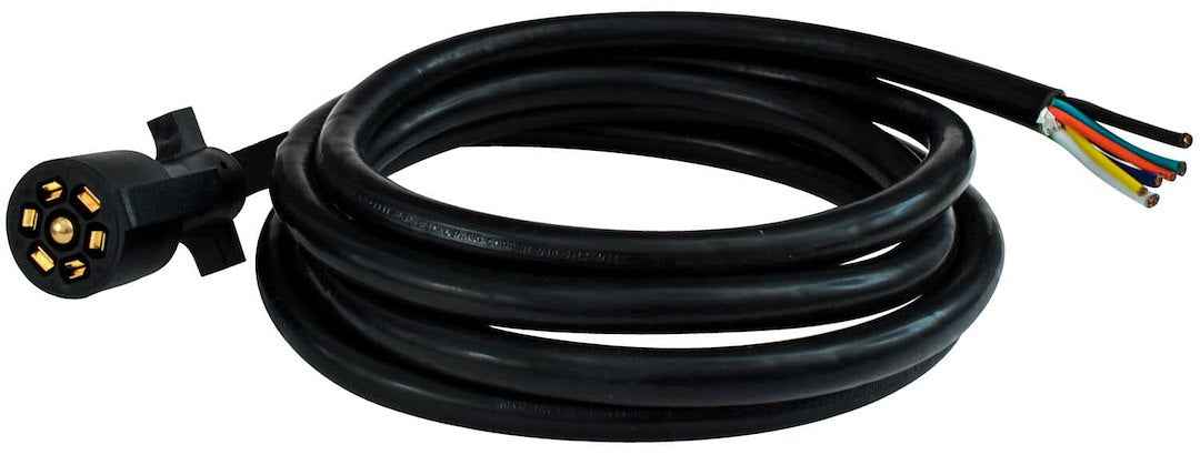 Valterra A10-7W10 Molded 7-Blade Trailer Wiring Cord - Black