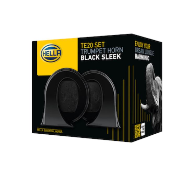 Hella 011225831 Black Trumpet Horn Kit