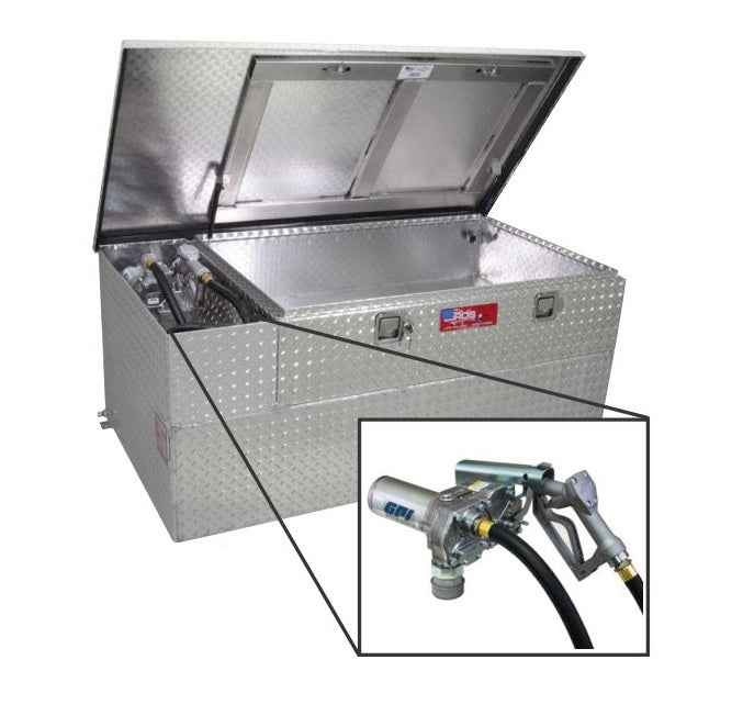 RDS 72855 90 Gallon Aluminum Combo Fuel Transfer Tank & Tool Box