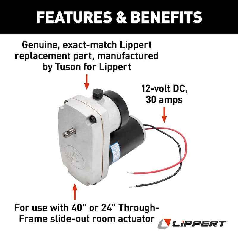 Slide Out Motor – 9000 RPM 18:1 Tuson Motor for Through Frame Systems