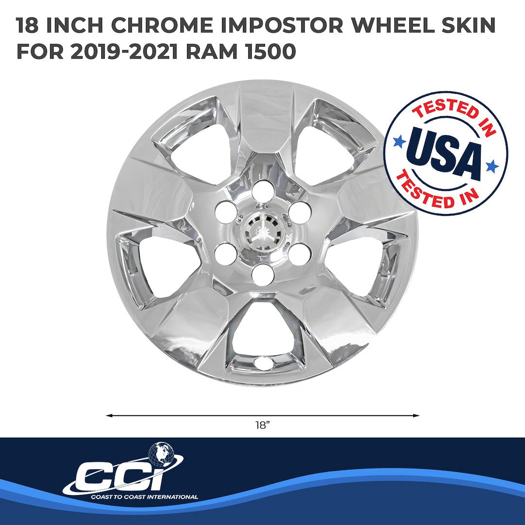 Coast To Coast IMP435X Chrome Ram 1500 Impostor Wheel Skins - image 2
