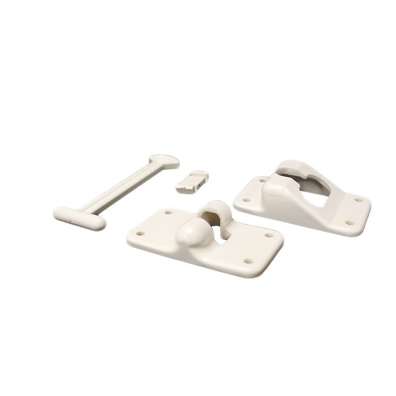 Lippert 381407 T-Style RV Cabinet Door Catch – 4" Polar White