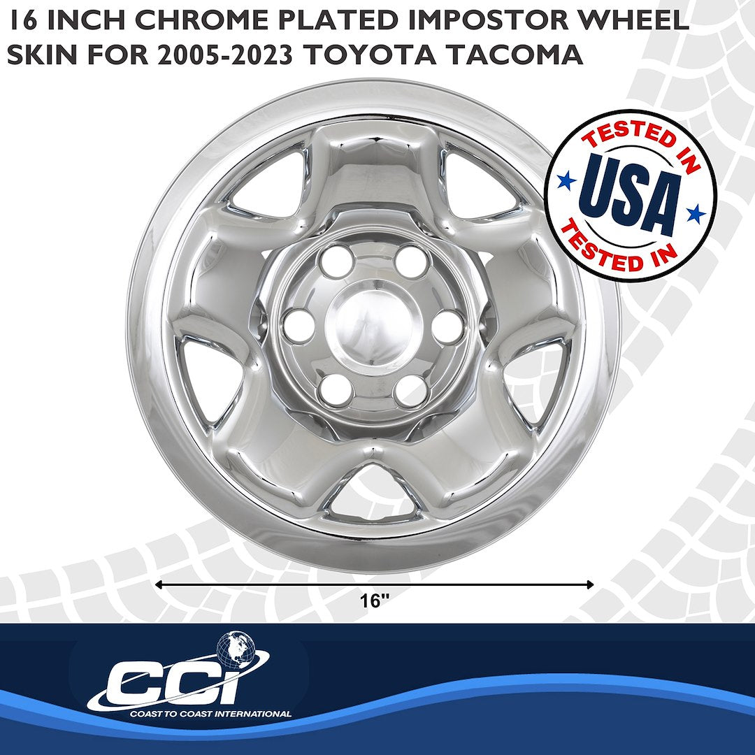 Coast To Coast IMP68XN 16-Inch Chrome Tacoma Wheel Skins - image 3