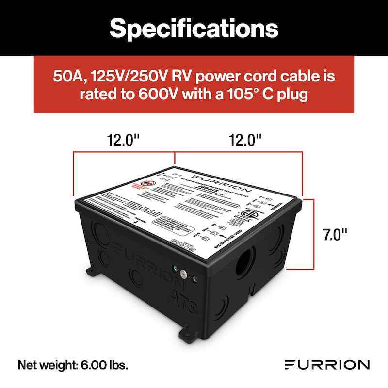 Furrion F50-ATS 50A Automatic Transfer Switch – 120/240V