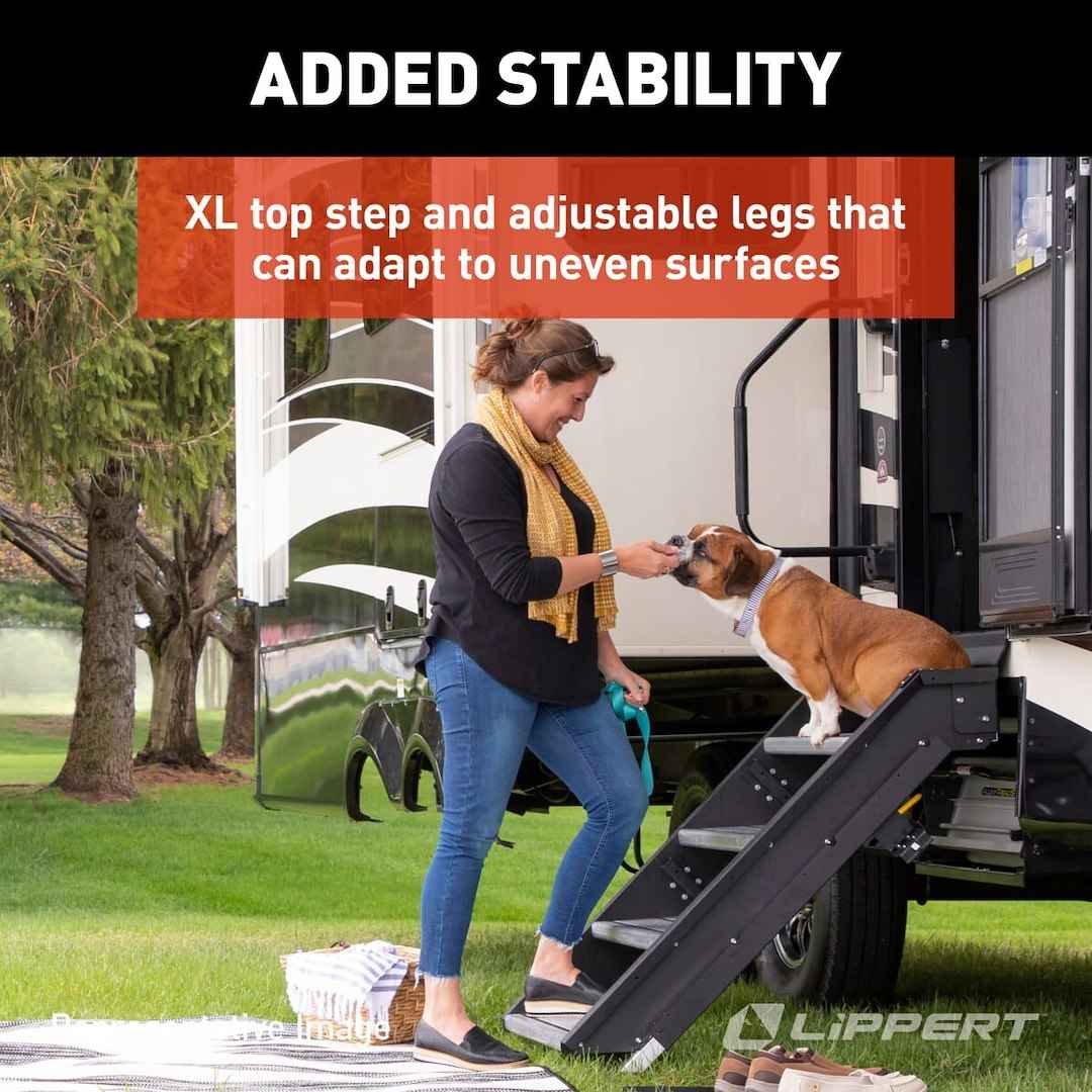 Lippert 733931 SolidStep 2-Step RV Entry - 400 lb