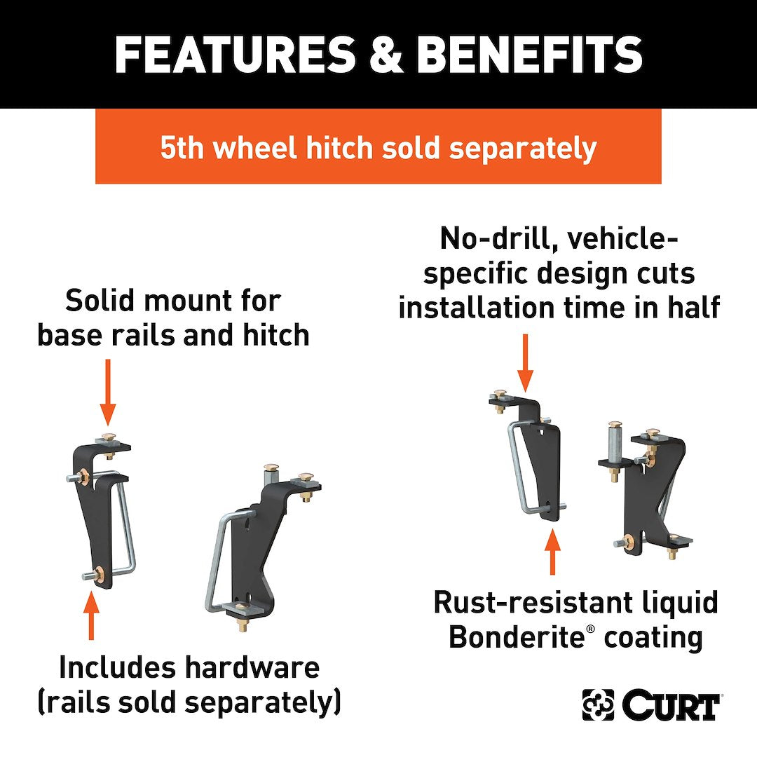 Curt 16420 Fifth Wheel Trailer Hitch Mount Kit - image 2