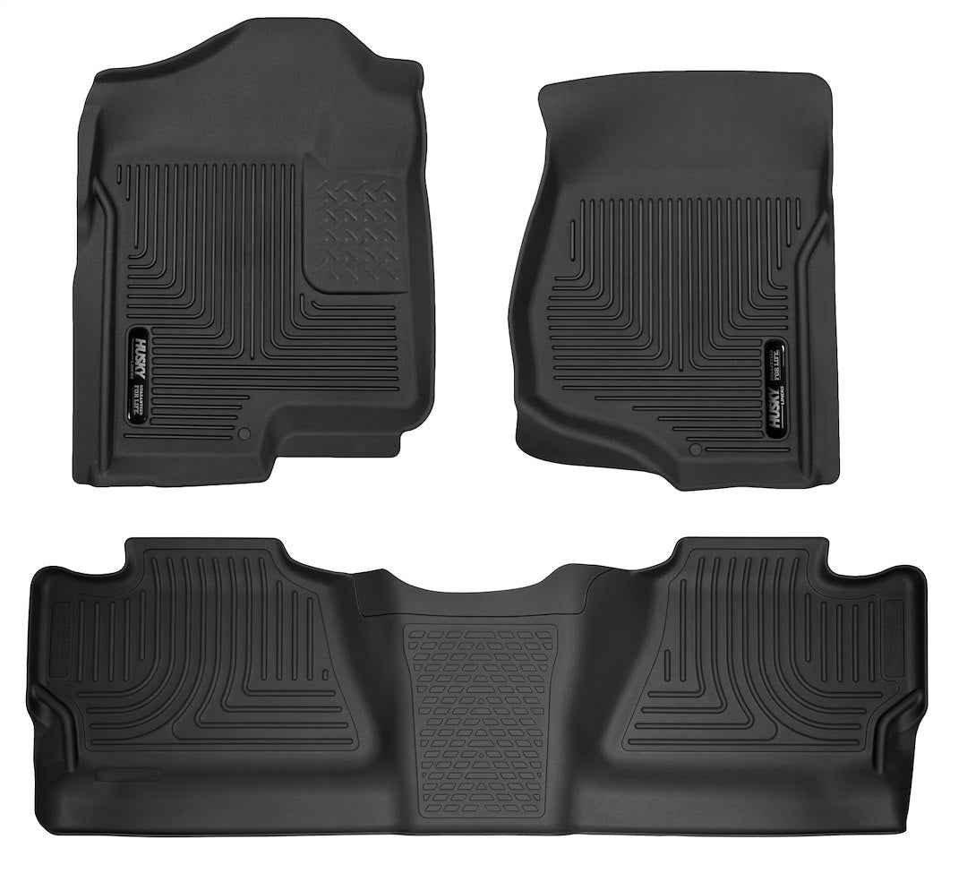 Husky Liners 98201 Molded Floor Liners - 3 Piece, Black