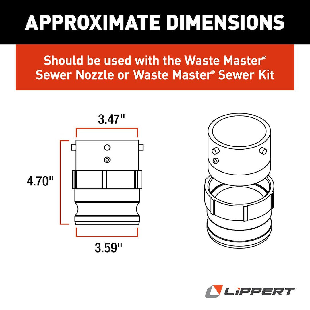 Lippert Components 360785 Sewer Hose Connector - image 2