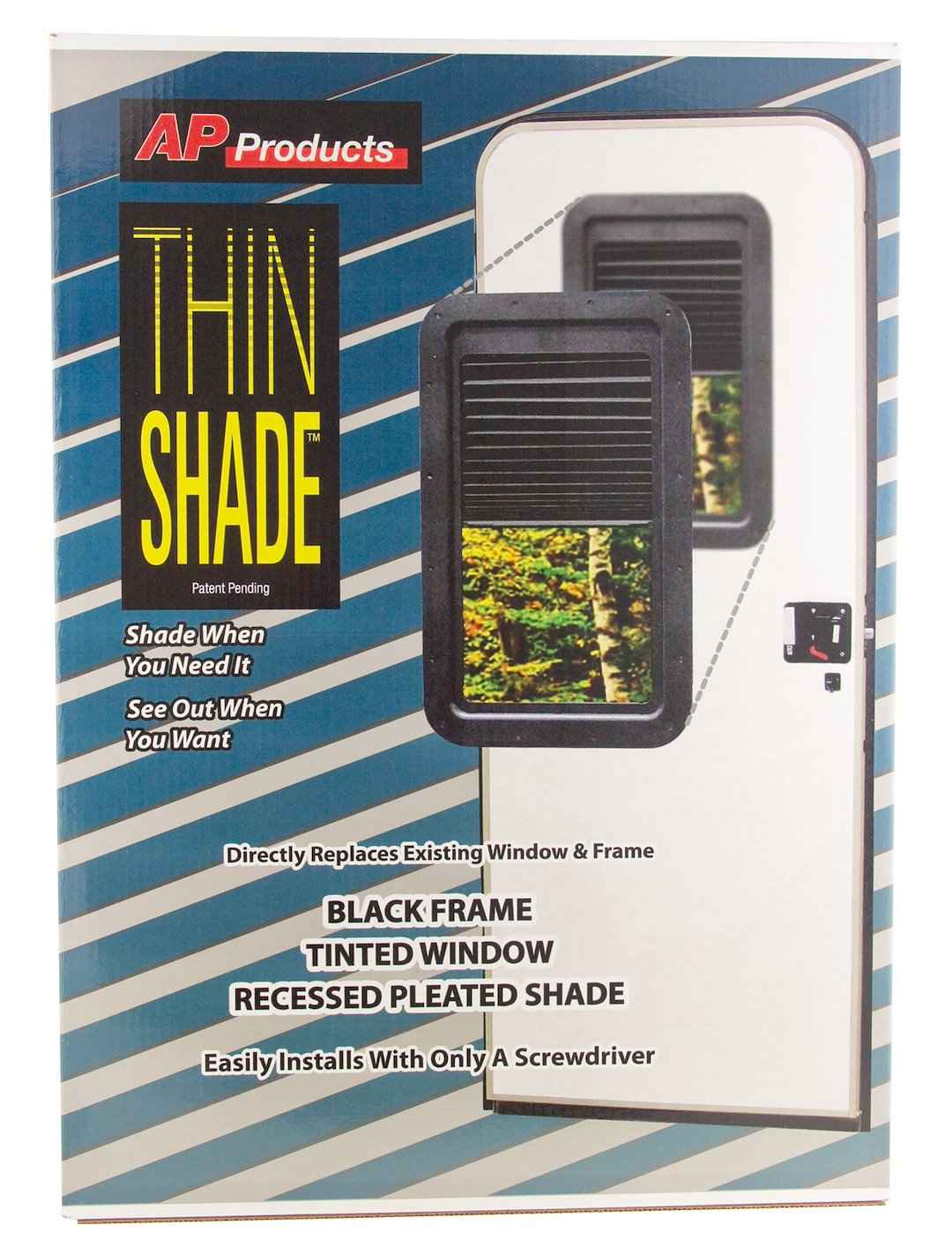 AP Products 015-2014782 Thin Shade Inner & Outer Window Frame - Black