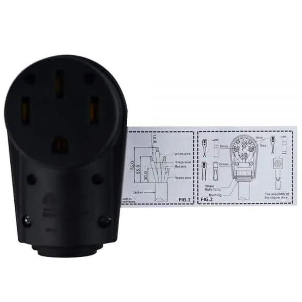 Hughes Auto 50asocket Power Cord Plug End - image 3