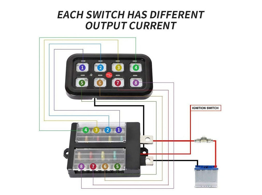 Cali Raised LED CR2401 Eight-Switch Control Panel - image 3