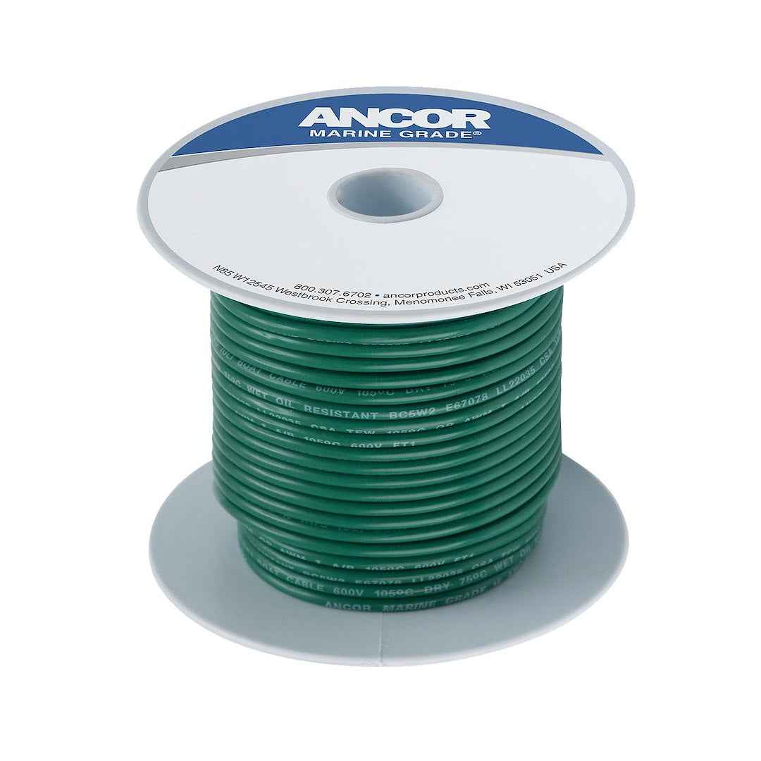 Ancor 102310 Marine Grade Primary Wire - 16 Gauge, Green, 100 ft