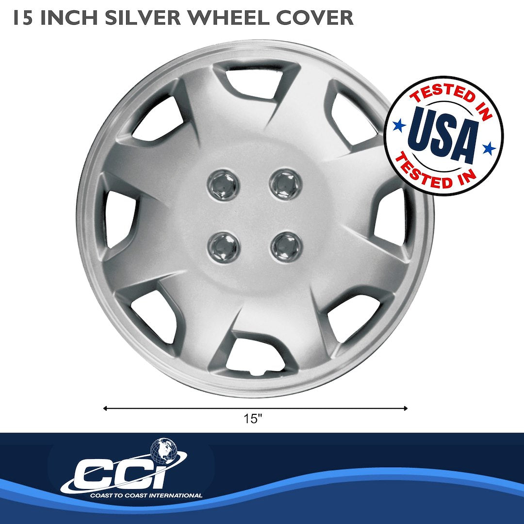 Coast To Coast 12415S Accord 15-Inch Silver Wheel Covers - image 2