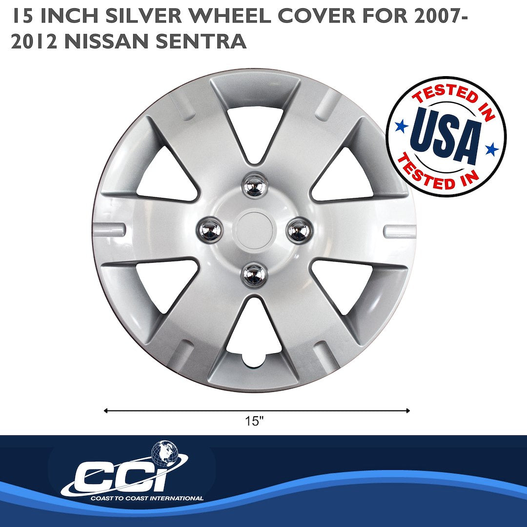 Coast To Coast 43615S Sentra 15-Inch Silver Wheel Covers - image 2