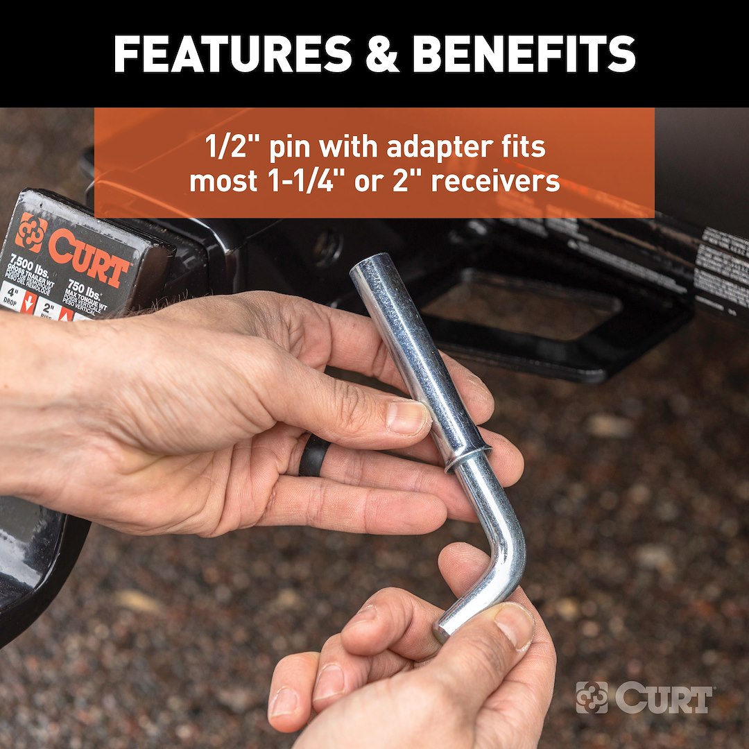 CURT Single Fully Universal 2 Inch Receiver Hitch Trailer (21502)