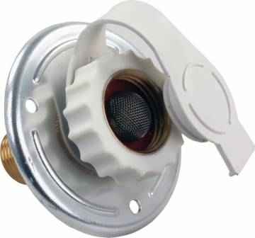 JR Products 62185 Fresh-Water Inlet with Check Valve - Silver