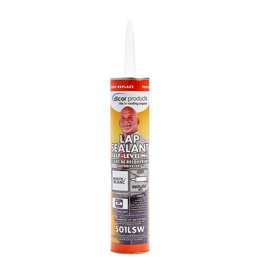 Dicor 501LSW-25 White Self-Leveling Lap Sealant - 10.3 oz, Case of 25