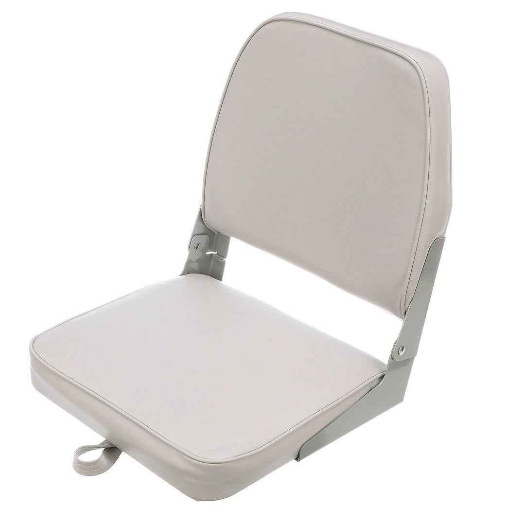 Attwood Marine 98395GY Folding Low-Back Padded Boat Seat - Gray