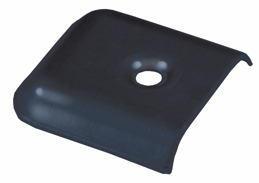 JR Products 49685 Side-Molding End Caps - Black, 4 Pack
