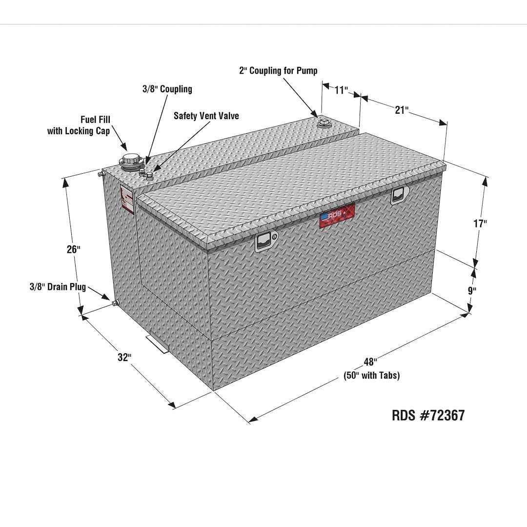 RDS MFG INC Rds Tanks Liquid Transfer Tank 72367PC