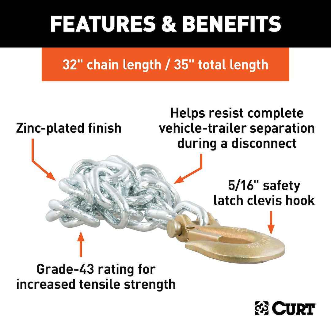 Curt 80314 Trailer Safety Chain - image 2