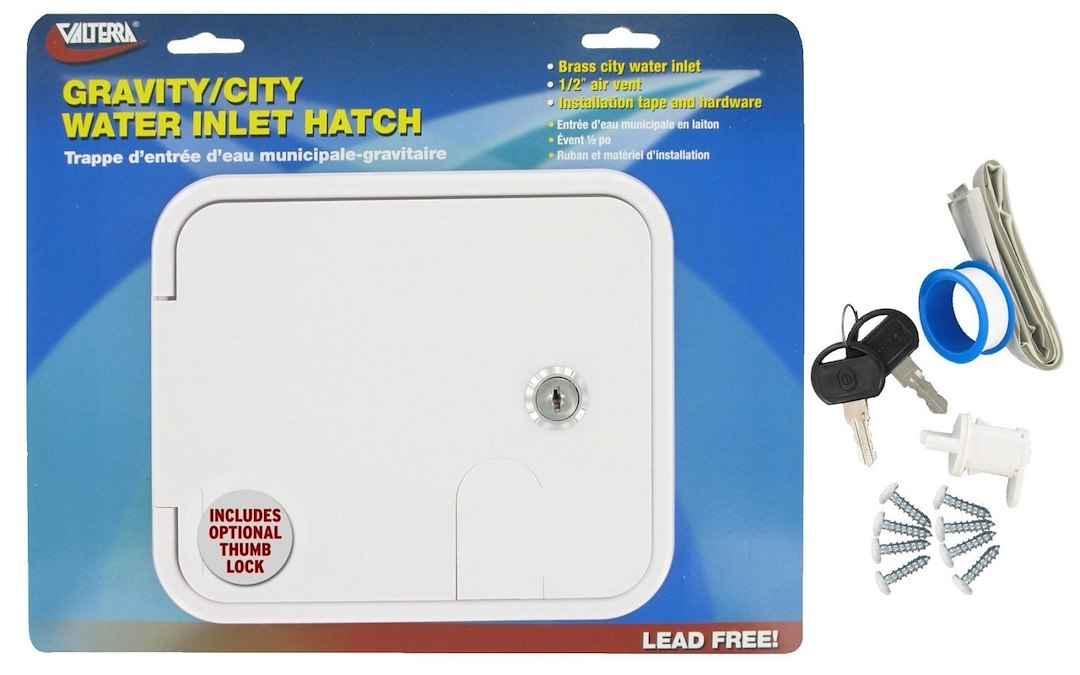 Valterra A01-2000VP Combination Gravity/City Water Hatch - White