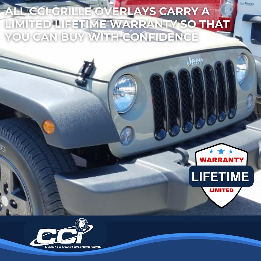 Coast To Coast GI414BLK Wrangler JK Black Mesh Grille Overlay - image 3