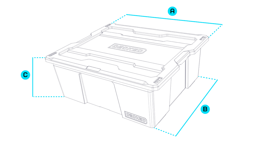 Decked A0040-DBIN-TAN D-co Bin 32 Tan Cargo Organizer