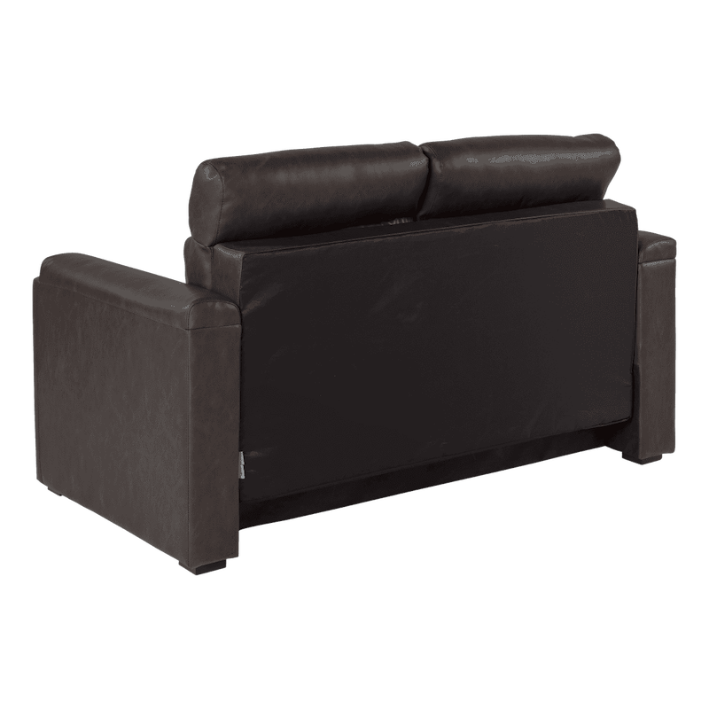 68" Tri-Fold Sofa – Millbrae Brown – 2-Seater with Integrated Storage
