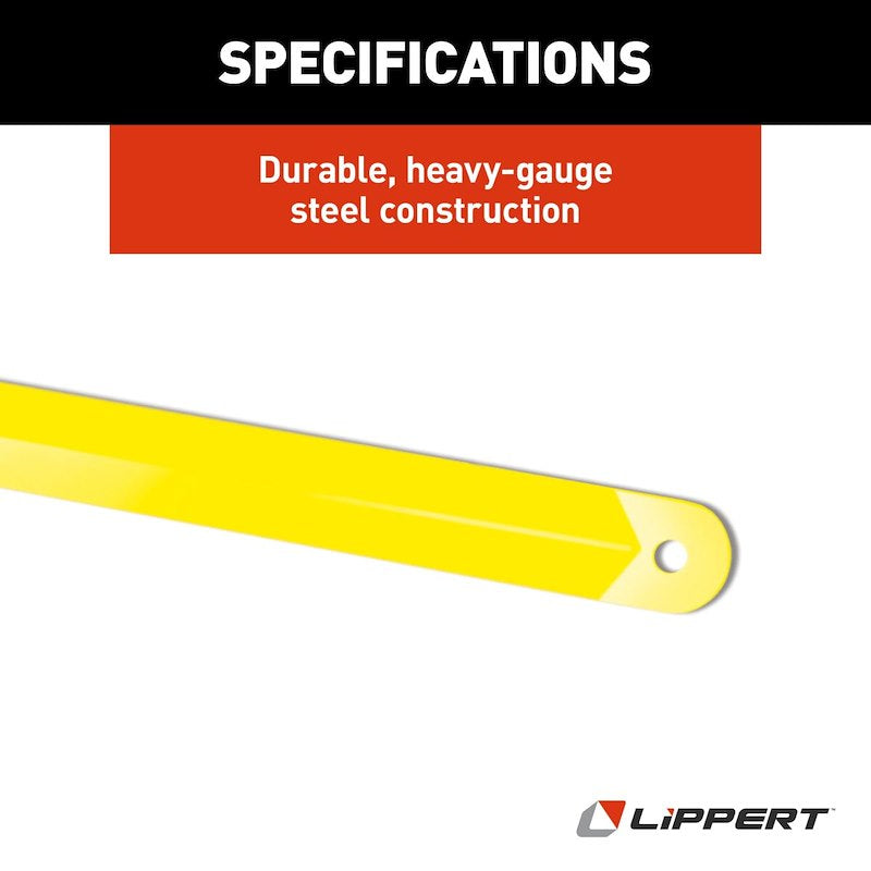 Stabilizer Jack Lock Arm – Frame Mounted Support Arm Yellow Steel