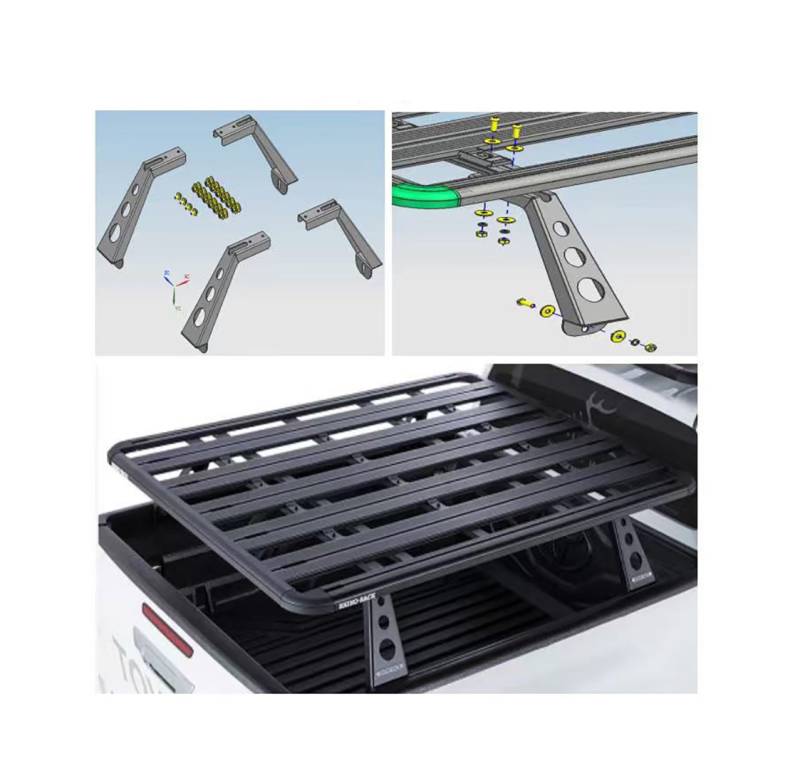 Black Horse Offroad Whpb4 Bed Cargo Rack Upright - image 7