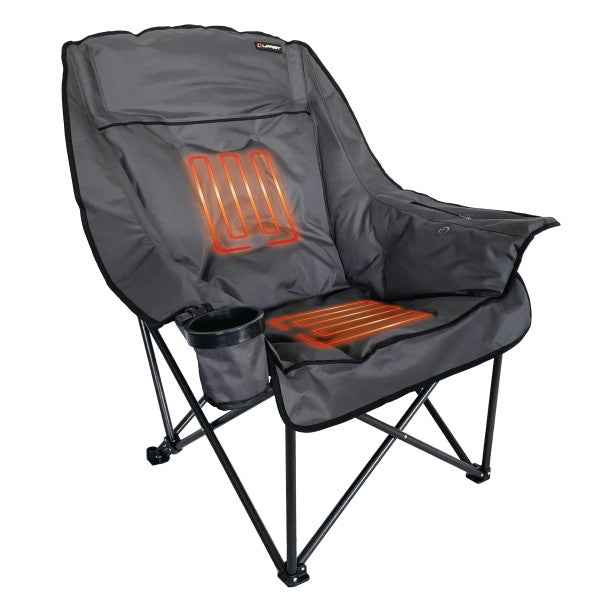 Lippert 2024043334 Folding Camp Chair - 400 lb, Dark Gray