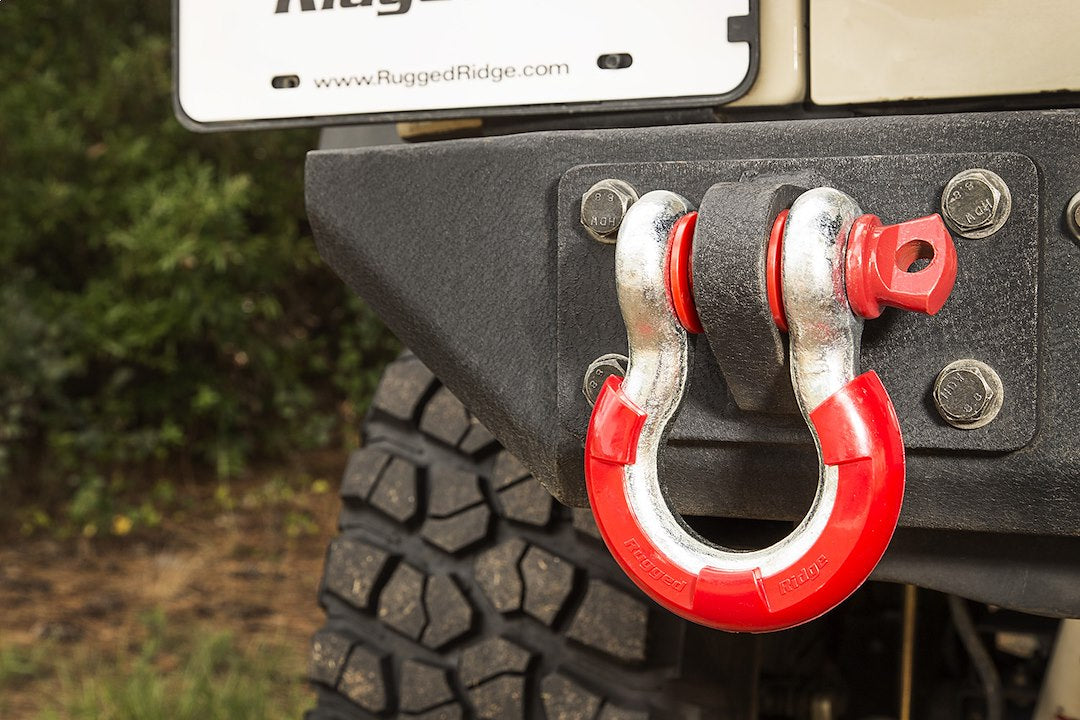 Rugged Ridge 11235.31 Red D-Ring Isolator Kit