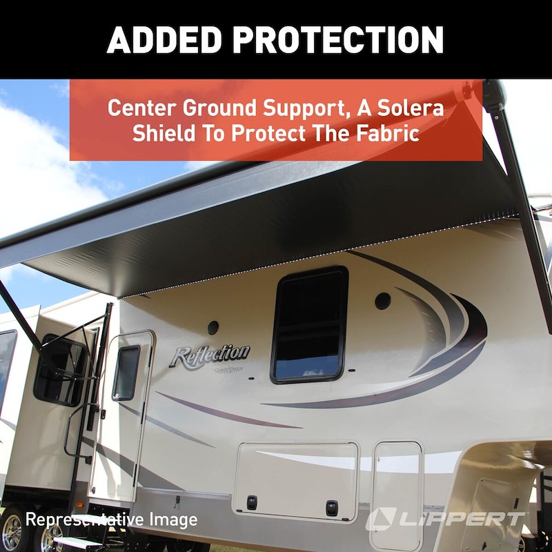 Lippert V000334865 Solera Destination 16' RV Patio Awning Blue Fade
