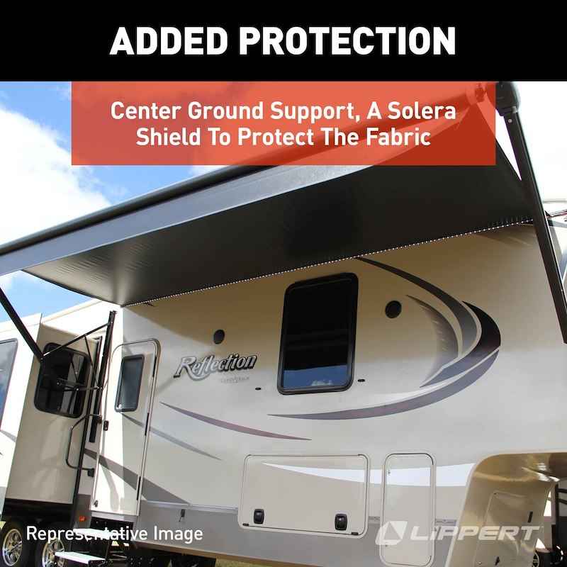 Lippert V000334865 Solera Destination 16' RV Patio Awning Blue Fade