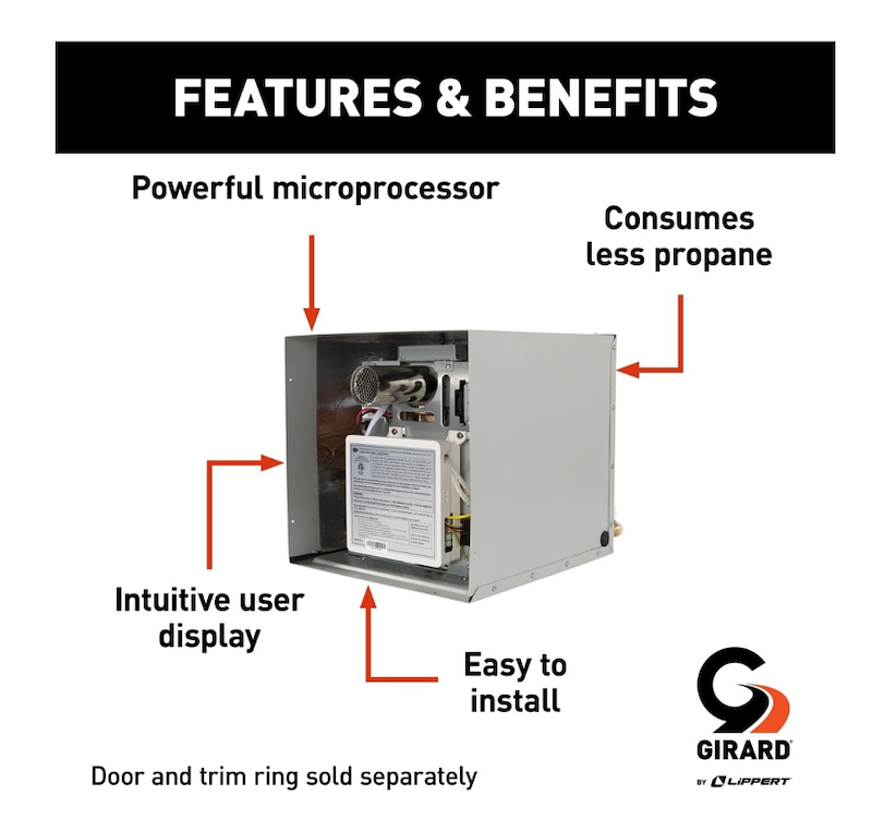 Girard Tankless RV Water Heater 42,000 BTU LP Gas On-Demand 2022107534