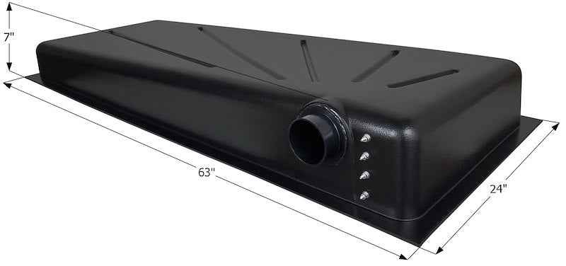 ICON 12583 Waste Holding Tank 28 Gallon 63 x 24 x 7 Inch RV Black & Gray