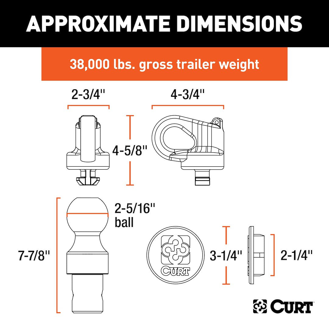 Curt 60639 Gooseneck Trailer Hitch Ball - image 13