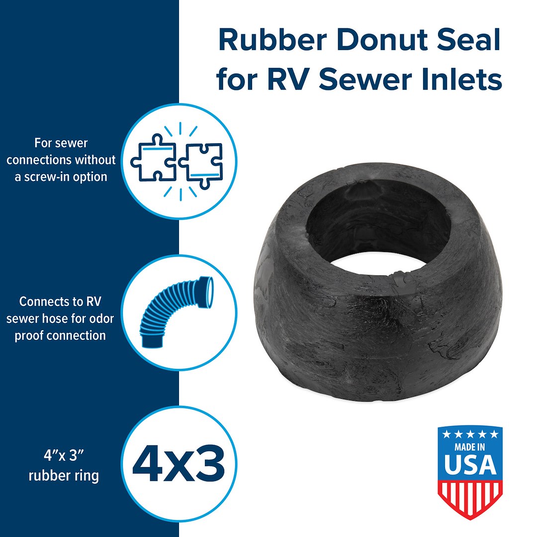 Camco Sewer Hose Seal (39312) – Diameter (In): 4 Inch X 3 Inch