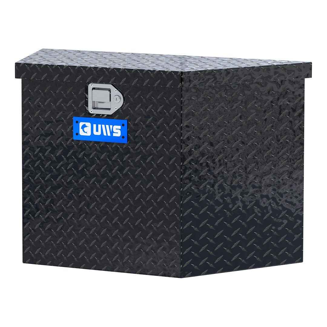 UWS TBV-34-BLK 17 in Aluminum Trailer Tongue Tool Box - Black