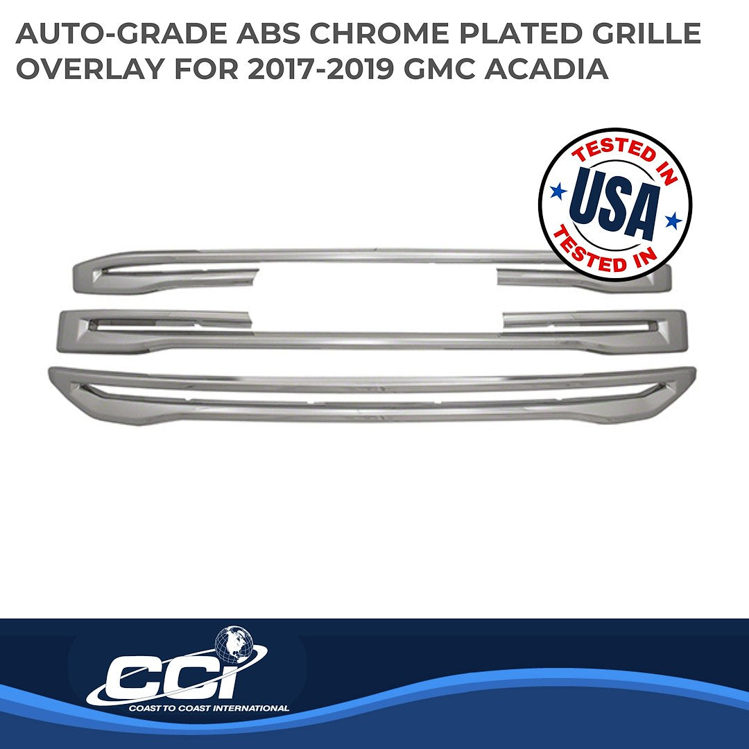 Coast To Coast GI149 Chrome Three-Bar Acadia Overlay - image 2