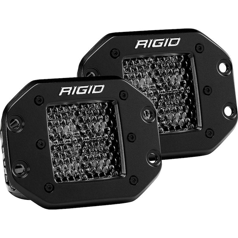 Rigid Lighting 212513BLK Diffused Spot Light Pair - Flush Mount