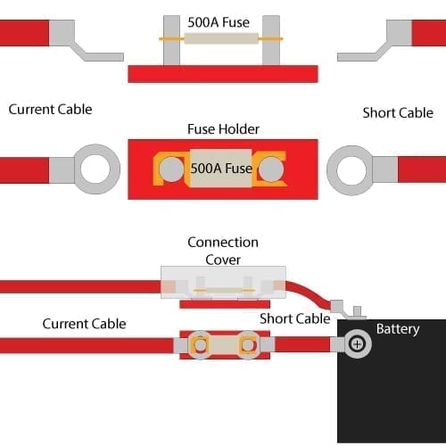 AIMS Power ANLFH500 ANL Fuse Block, 300–500A