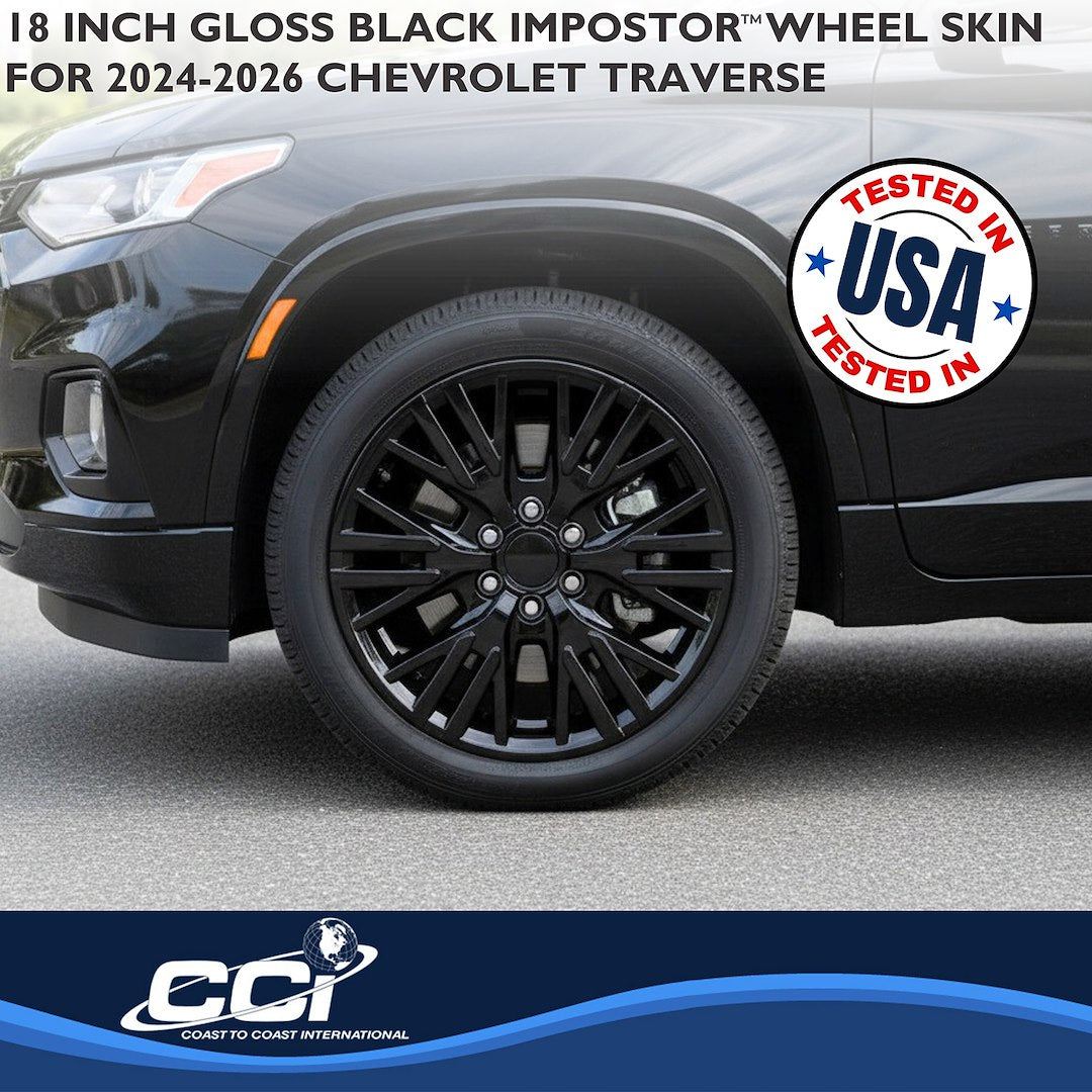 Coast To Coast IMP523BLK Black 18-Inch ABS Wheel Skin Set - image 3