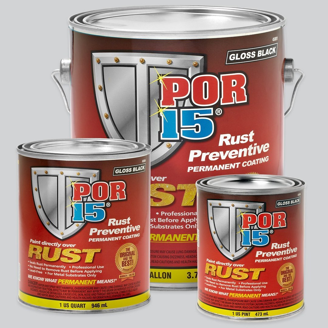POR-15 45404 Semi-Gloss Black Rust-Preventive Coating, Quart
